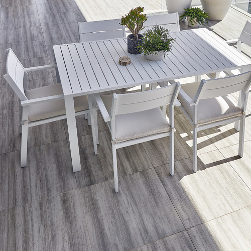 White outdoor dining clearance set for 6